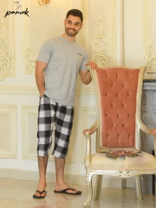 pajama short pants Gray